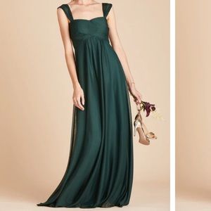 Birdy Grey Maria Convertible Dress in mesh emerald bridesmaid dress